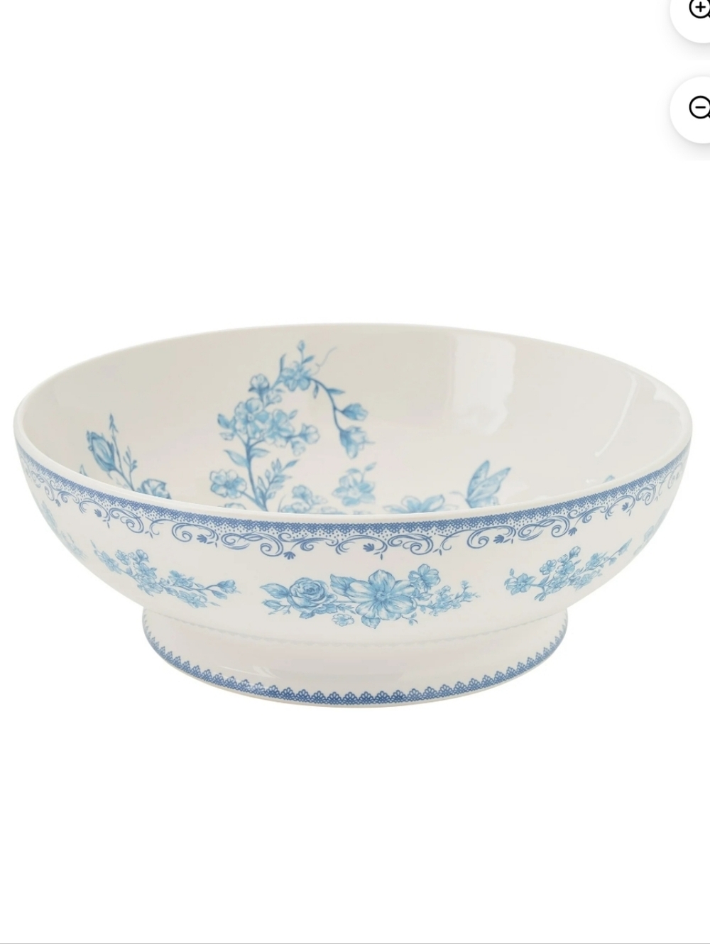 💕 New The Pioneer Woman Agatha Blue and White Floral 11 inch Serving Bowl